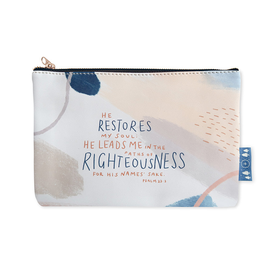 You Will Keep Him In Perfect Peace | He Restores My Soul {Pouch} - Pouch by The Commandment Co, The Commandment Co , Singapore Christian gifts shop