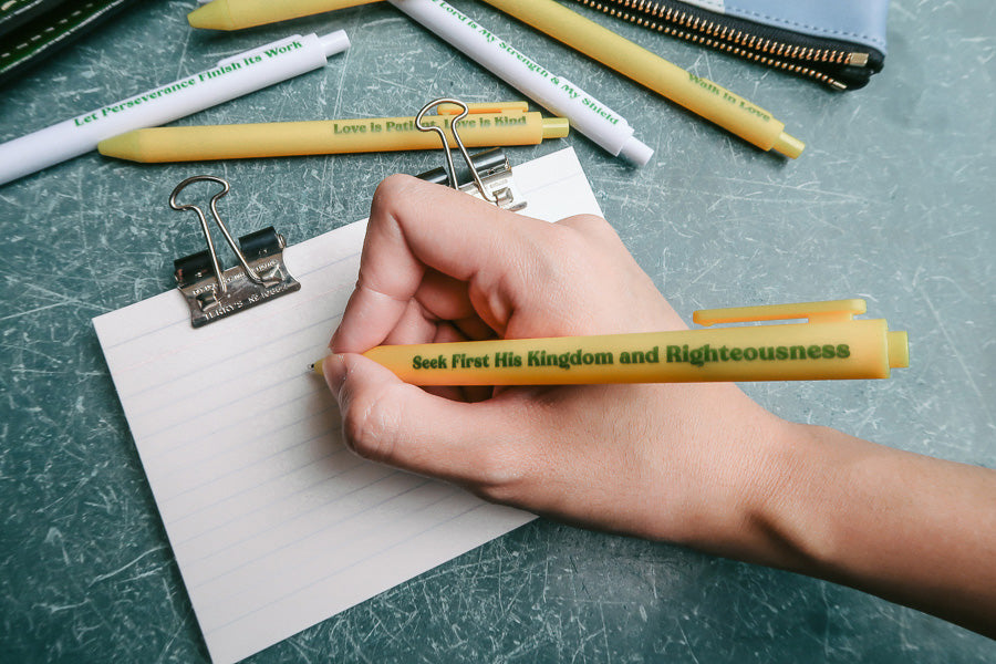 Scripture Pen {Ballpoint Pen} - Brass Pen by The Commandment, The Commandment Co , Singapore Christian gifts shop