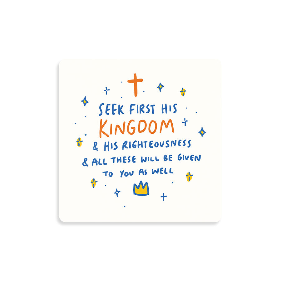 Seek His Kingdom {Coasters} - coasters by The Commandment Co, The Commandment Co , Singapore Christian gifts shop
