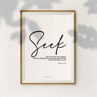 Seek First His Kingdom {Poster} - Posters by His Mighty Prints, The Commandment Co