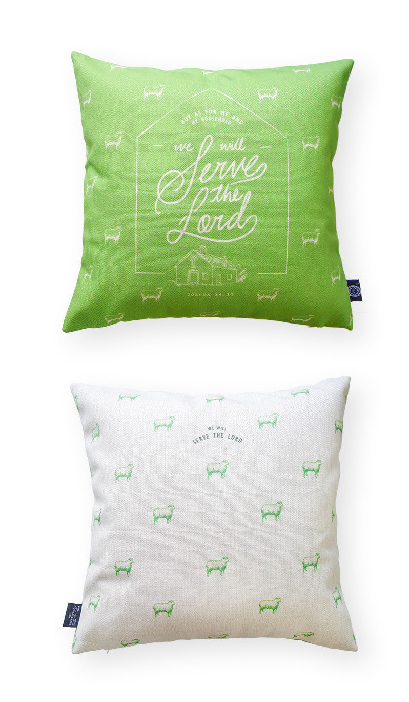 We Will Serve The Lord v2 {Cushion Cover} - Cushion Covers by The Commandment, The Commandment Co , Singapore Christian gifts shop