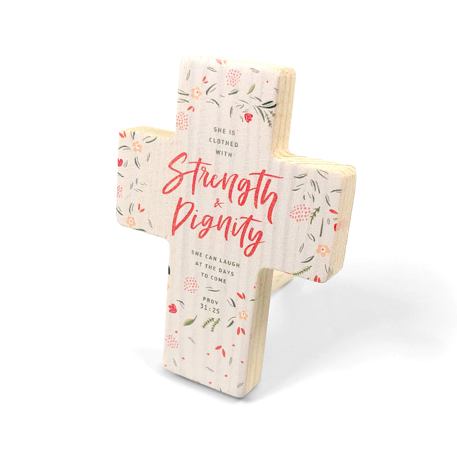 Clothed in Strength and Dignity {Table Cross} - Cross by The Commandment Co, The Commandment Co , Singapore Christian gifts shop