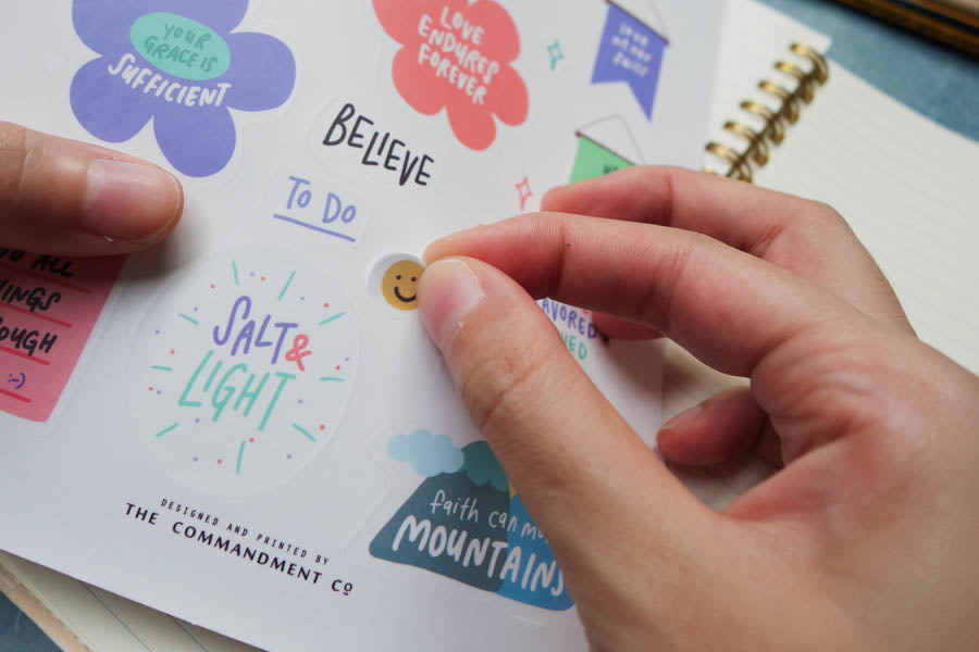Believe | Journaling Sticker Sheet - Stickers by The Commandment Co, The Commandment Co , Singapore Christian gifts shop