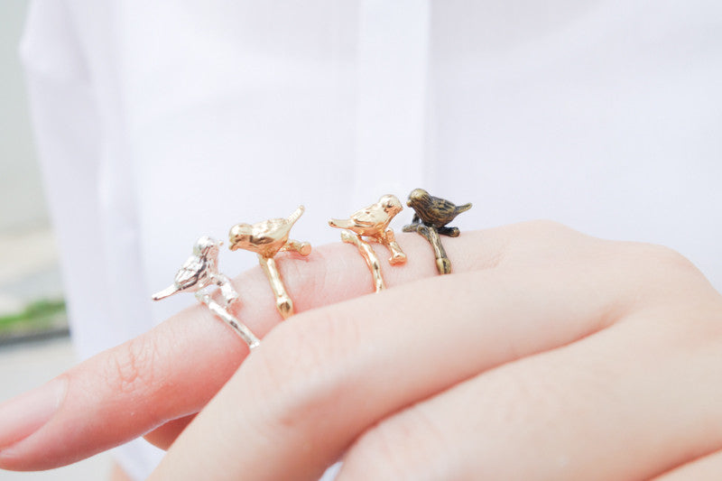 Singing Bird Christian ring inspired by Psalm 104:12, product view 3.