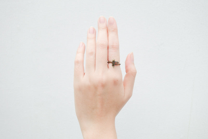 Singing Bird Christian ring inspired by Psalm 104:12, product view 8.