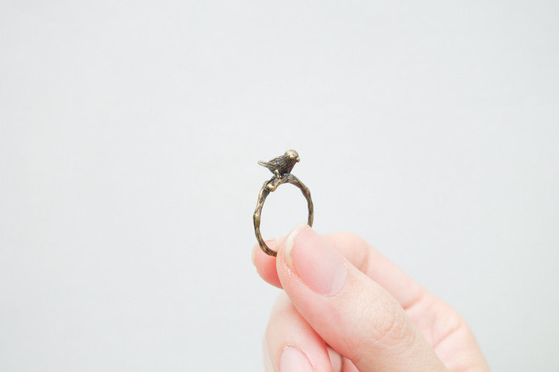 Singing Bird Christian ring inspired by Psalm 104:12, product view 10.