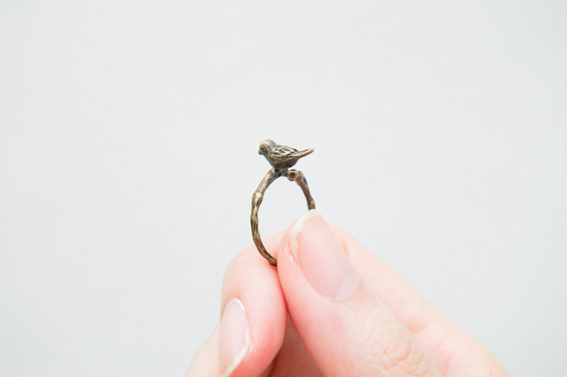 Singing Bird Christian ring inspired by Psalm 104:12, product view 11.
