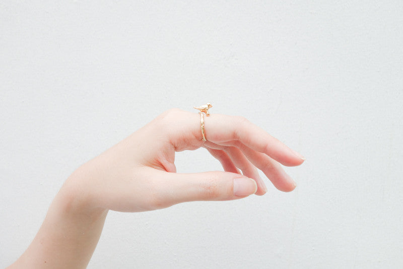 Singing Bird Christian ring inspired by Psalm 104:12, product view 13.