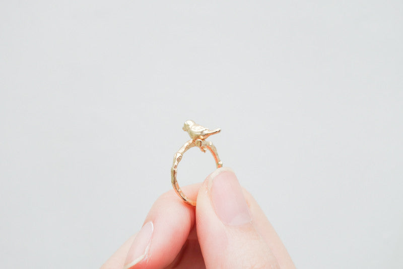 Singing Bird Christian ring inspired by Psalm 104:12, product view 15.