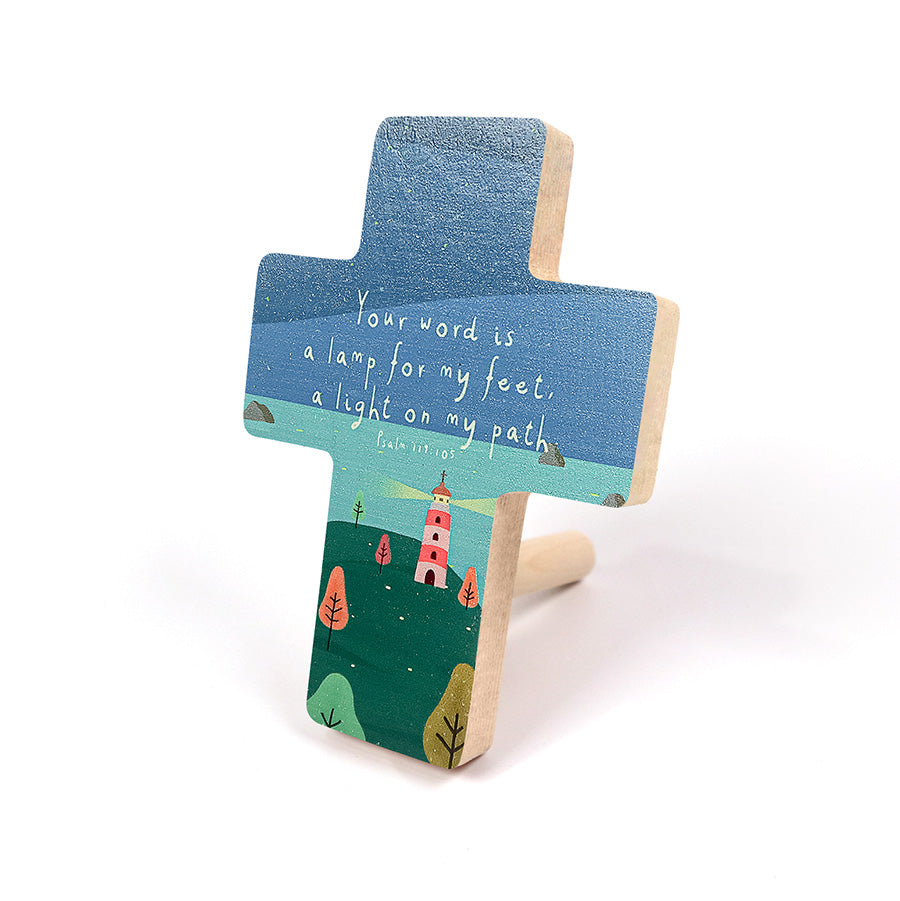 Your Word Is A Lamp For My Feet {Table Cross} - Cross by The Commandment Co, The Commandment Co