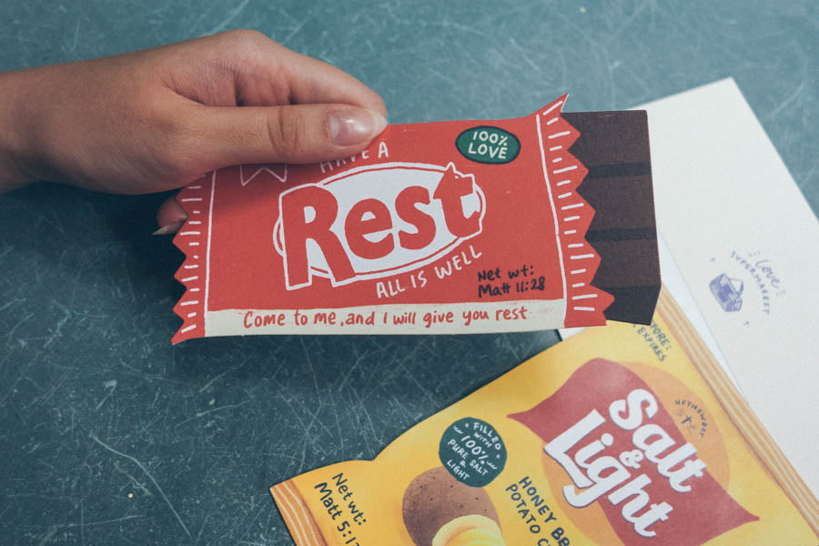 Rest Chocolate Bar {LOVE SUPERMARKET Card} - Cards by The Commandment Co, The Commandment Co , Singapore Christian gifts shop