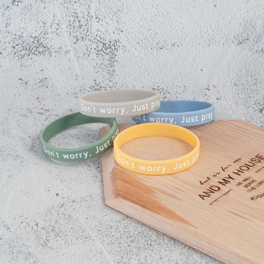 Don't Worry Just Pray {Rubber Wristband} - verse band by The Commandment Co, The Commandment Co , Singapore Christian gifts shop