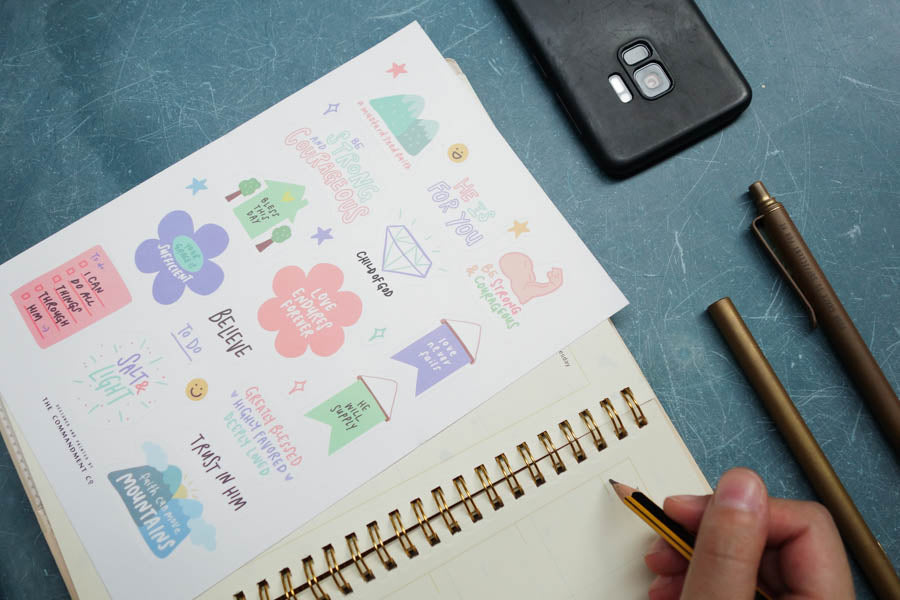 Peace | Journaling Sticker Sheet - Stickers by The Commandment Co, The Commandment Co , Singapore Christian gifts shop