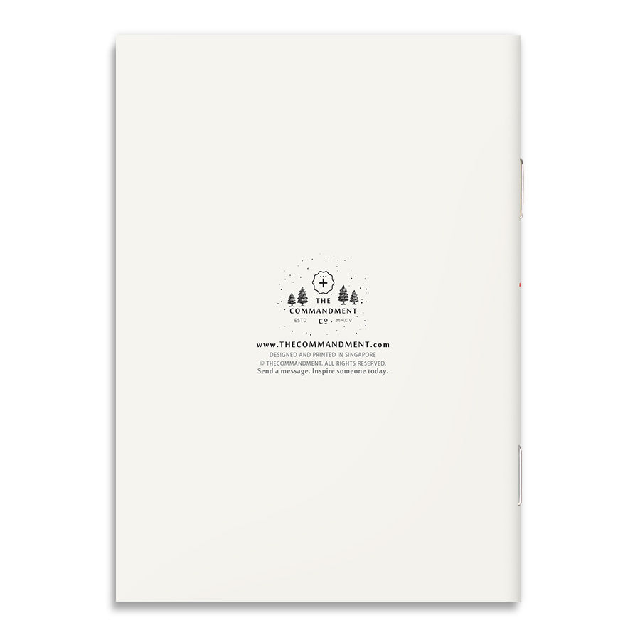 Strength & Dignity A6 Christian notebook back cover.