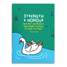 Strength & Honour A6 Christian notebook front cover inspired by Proverbs 31:25.