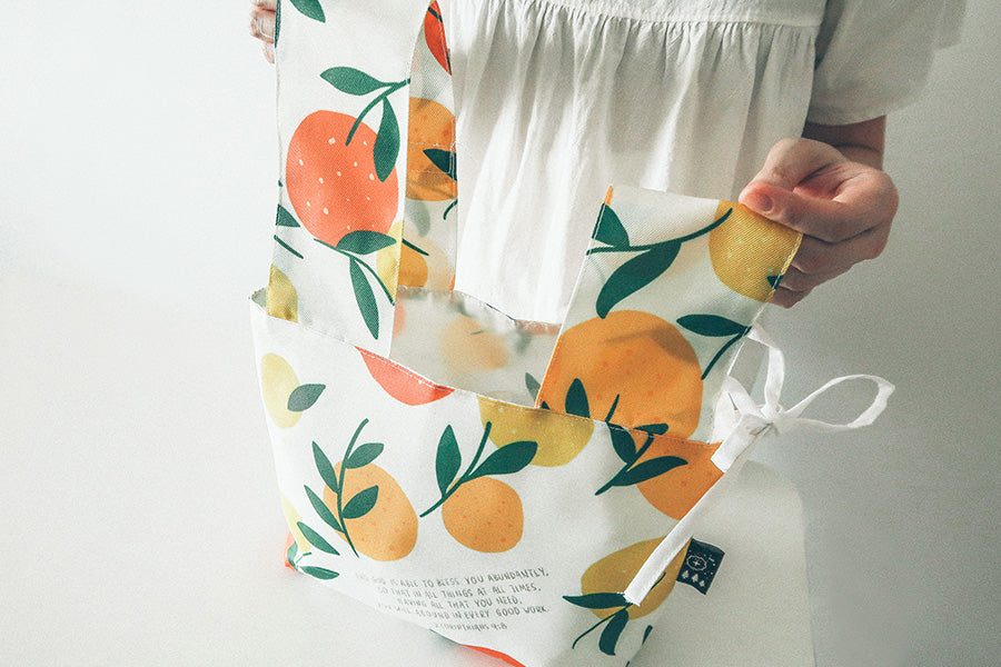 Lemon And Oranges - God Is Able To Bless You Abundantly {Lunch Bag} - lunch bag by The Commandment Co, The Commandment Co , Singapore Christian gifts shop