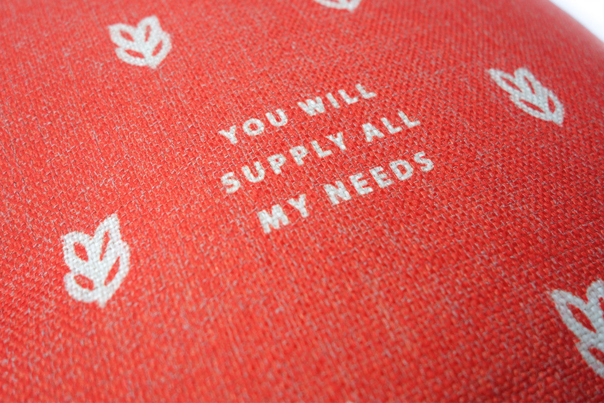 Close up design of cushion cover. Cotton linen material cushion cover.