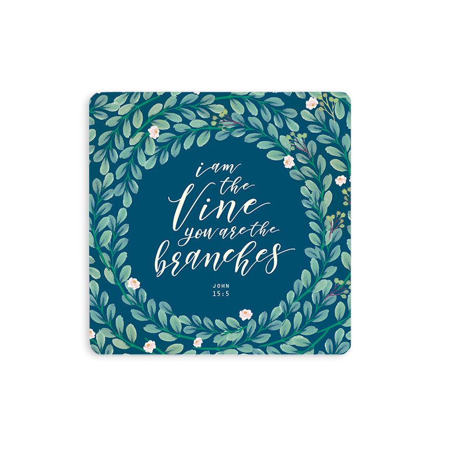 Vine Branches {Coasters} - coasters by The Commandment Co, The Commandment Co , Singapore Christian gifts shop