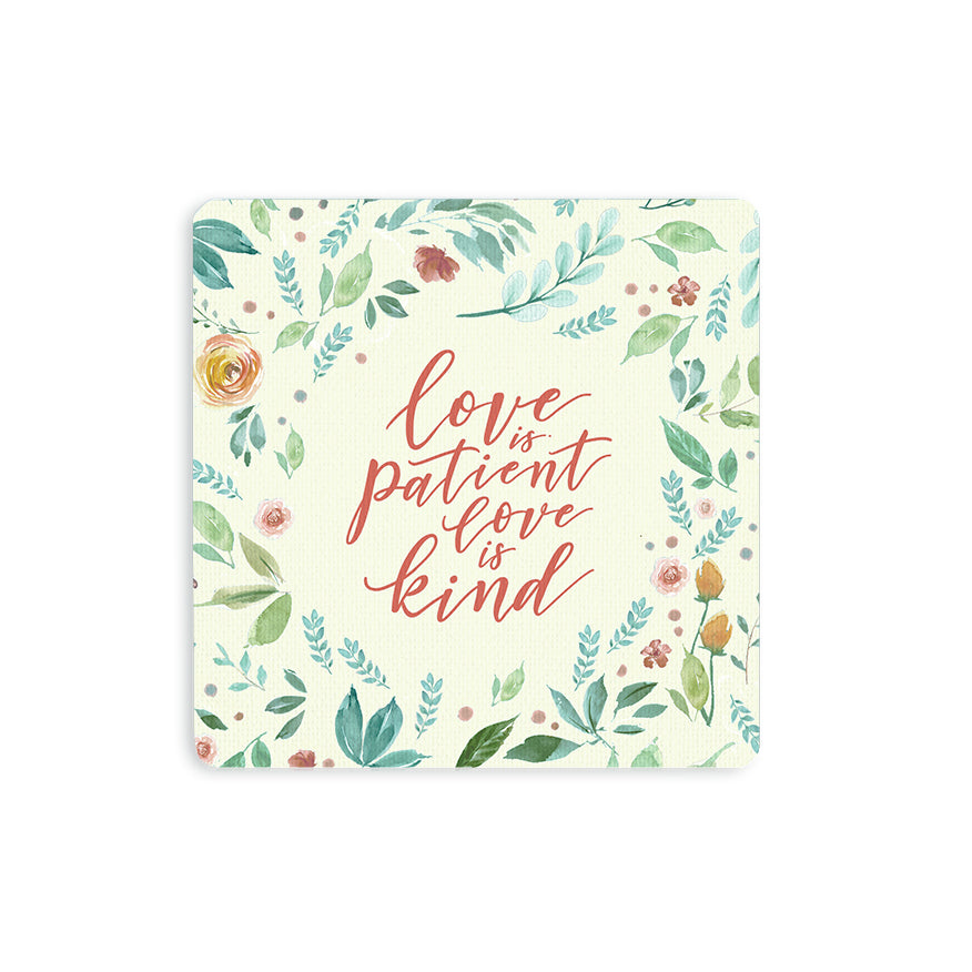 Love Is Patient Love Is Kind {Coasters} - coasters by The Commandment Co, The Commandment Co , Singapore Christian gifts shop