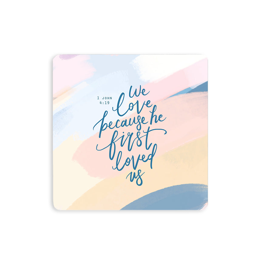 Because He First Loved Us {Coasters} - coasters by The Commandment Co, The Commandment Co , Singapore Christian gifts shop