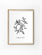 Posters featuring beautiful typography Bible verse quote. ‘Trust’. 200GSM paper, available in A3,A4 size.