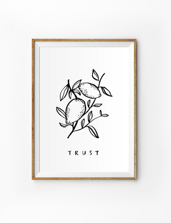 Posters featuring beautiful typography Bible verse quote. ‘Trust’. 200GSM paper, available in A3,A4 size.