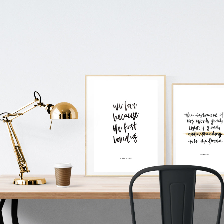 Because He First Loved Us {Poster} - Posters by The Lily Collective, The Commandment Co
