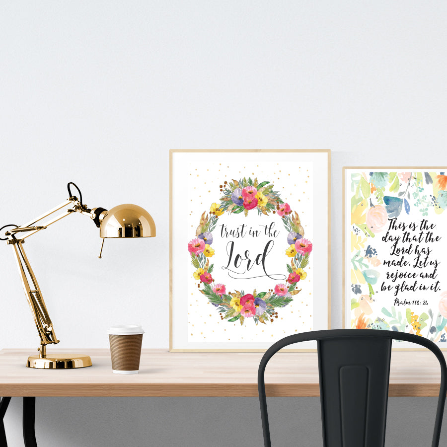 Trust in The Lord {Poster} - Posters by Two Brushes Designs, The Commandment Co , Singapore Christian gifts shop