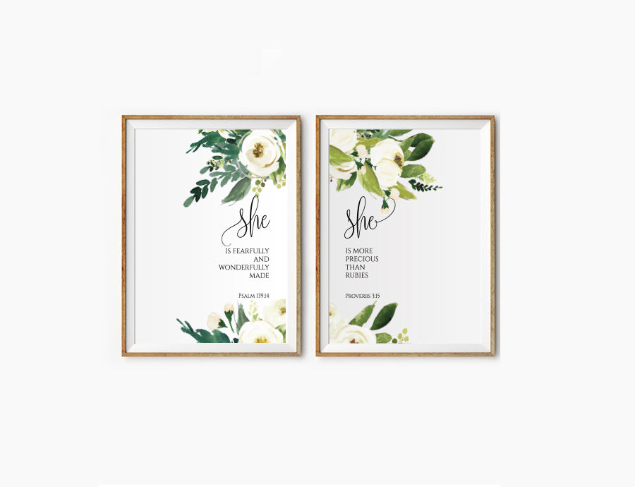 She Is (Rose) {Poster} - Posters by Two Brushes Designs, The Commandment Co , Singapore Christian gifts shop