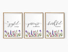 Joyful Patient Faithful (Lavender) {Poster} - Posters by Divine Digital Prints, The Commandment Co , Singapore Christian gifts shop