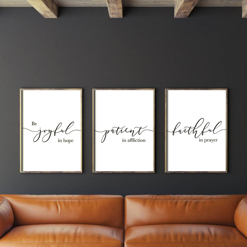 Joyful Patient Faithful {Poster} - Posters by Divine Digital Prints, The Commandment Co , Singapore Christian gifts shop