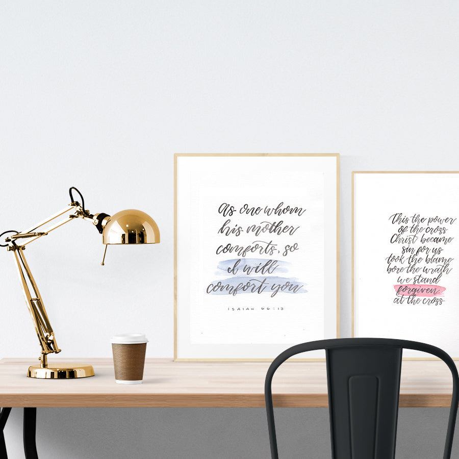 Comforts {Poster} - Posters by Lettering with Lydia, The Commandment Co , Singapore Christian gifts shop