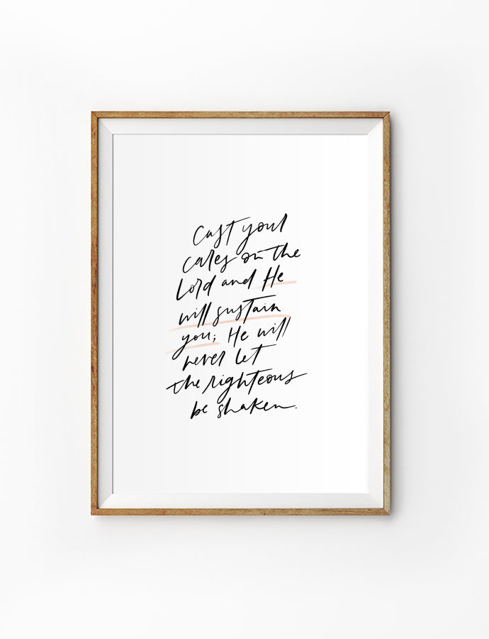 Cast Your Cares {Poster} - Posters by The Grace Corner, The Commandment Co