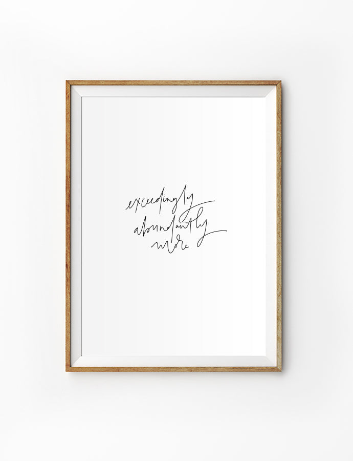 Exceedingly {Poster} - Posters by The Grace Corner, The Commandment Co