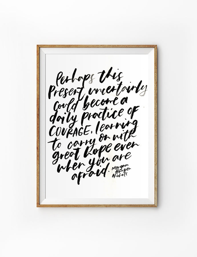 Courage & Hope {Poster} - Posters by QLetters, The Commandment Co