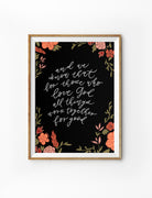 And We Know {Poster} - Posters by Designed With Delight, The Commandment Co , Singapore Christian gifts shop