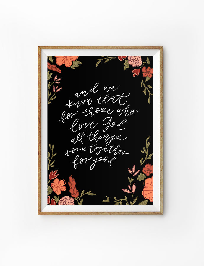 And We Know {Poster} - Posters by Designed With Delight, The Commandment Co , Singapore Christian gifts shop