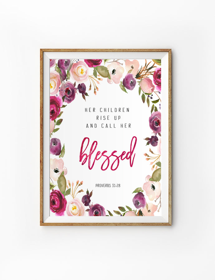 Call Her Blessed {Poster} - Posters by Forever Written Studio, The Commandment Co