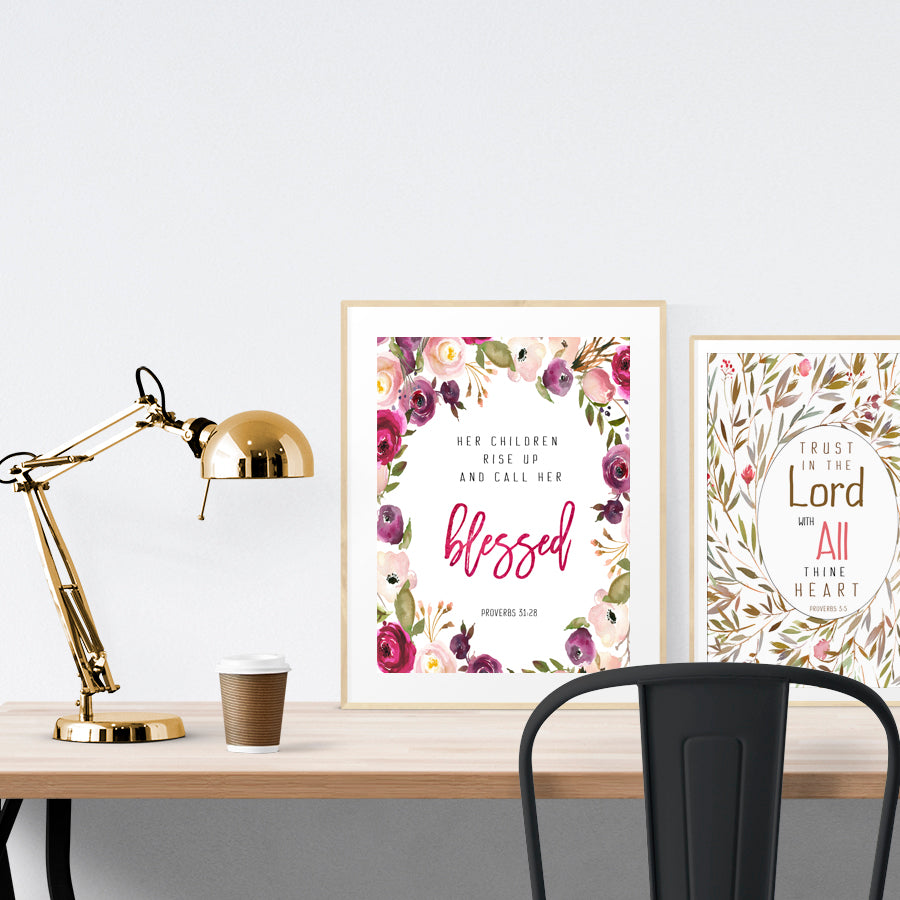 Call Her Blessed {Poster} - Posters by Forever Written Studio, The Commandment Co