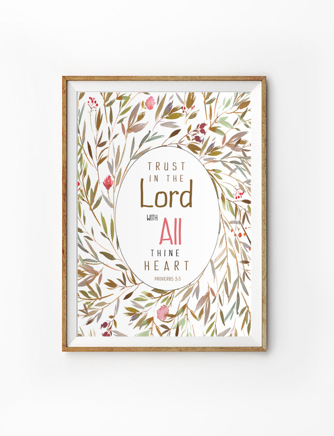 All Thine Heart {Poster} - Posters by Forever Written Studio, The Commandment Co
