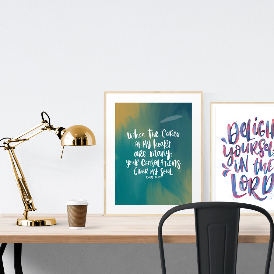 Cheer My Soul {Poster} - Posters by Lettering Hope, The Commandment Co