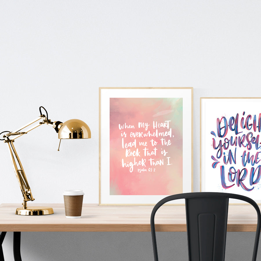 Lead Me To The Rock {Poster} - Posters by Lettering Hope, The Commandment Co , Singapore Christian gifts shop