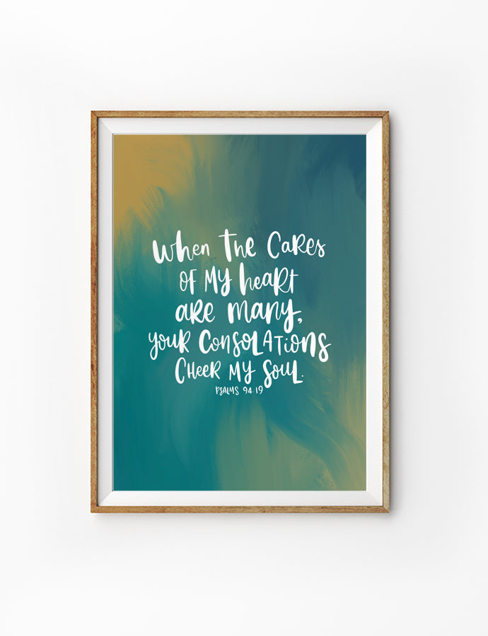 Cheer My Soul {Poster} - Posters by Lettering Hope, The Commandment Co