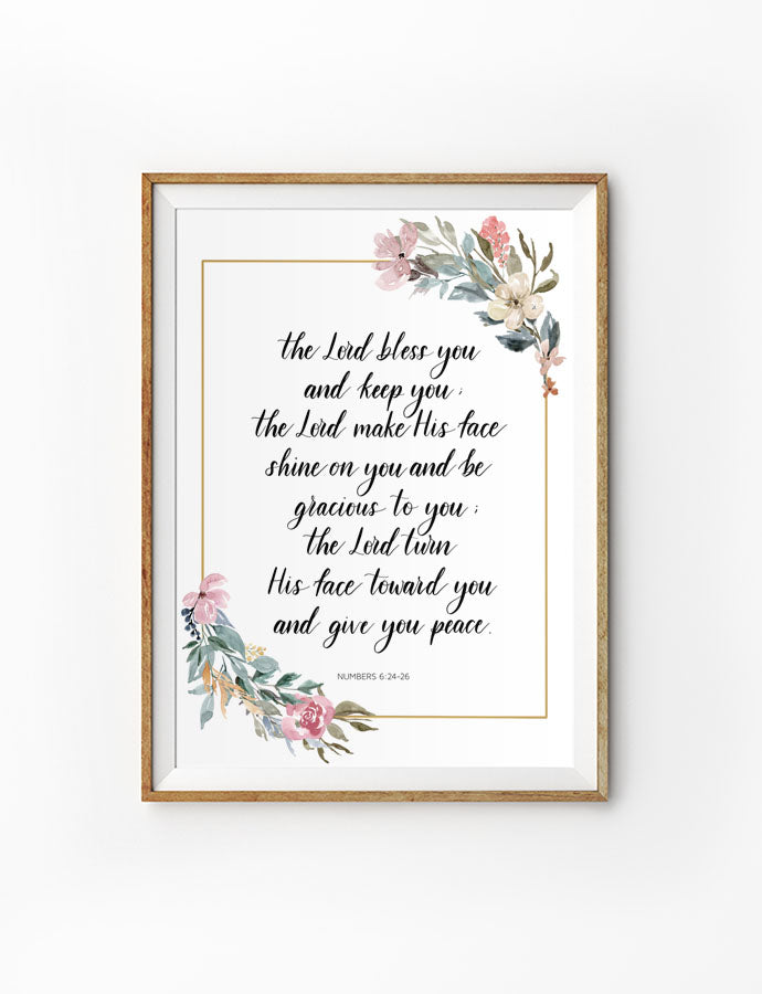 Bless You And Keep You {Poster} - Posters by Branches and Strokes, The Commandment Co , Singapore Christian gifts shop