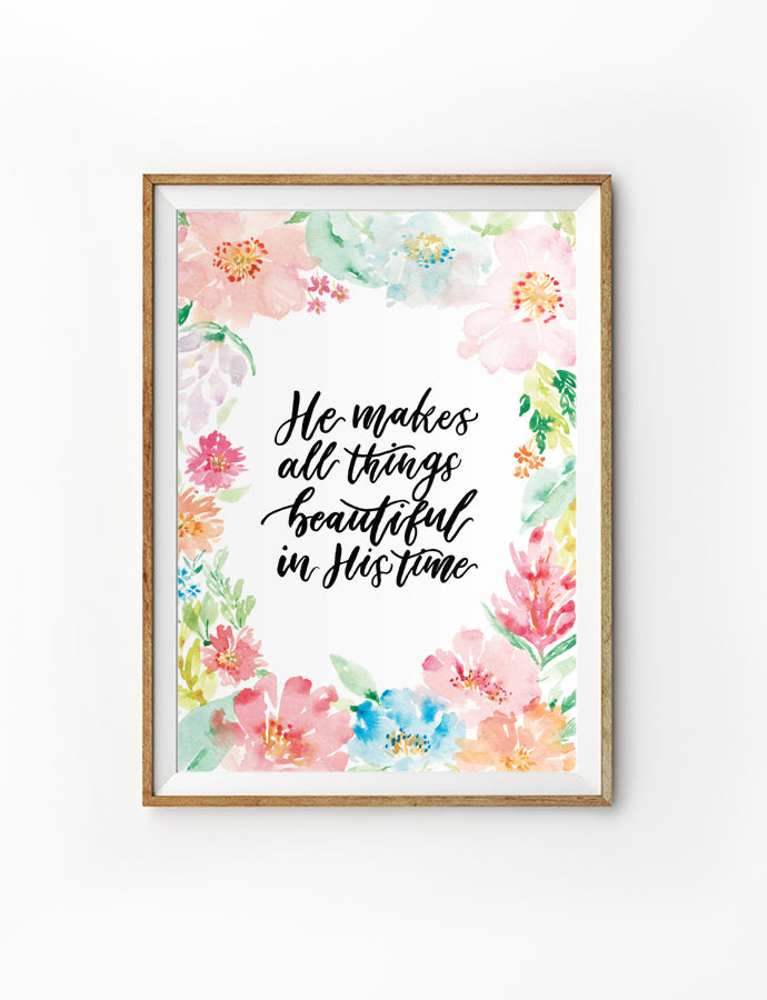 All Things Beautiful {Poster} - Posters by Pecks of Paper, The Commandment Co