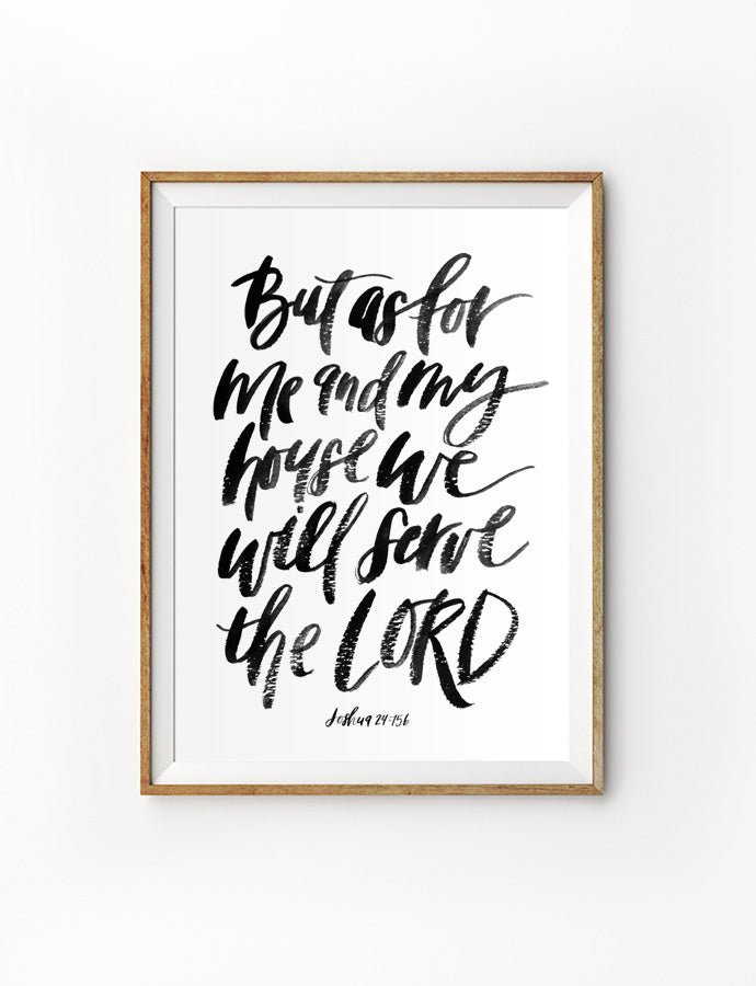 We Will Serve The Lord {Poster} - Posters by Salt Stains Shop, The Commandment Co , Singapore Christian gifts shop