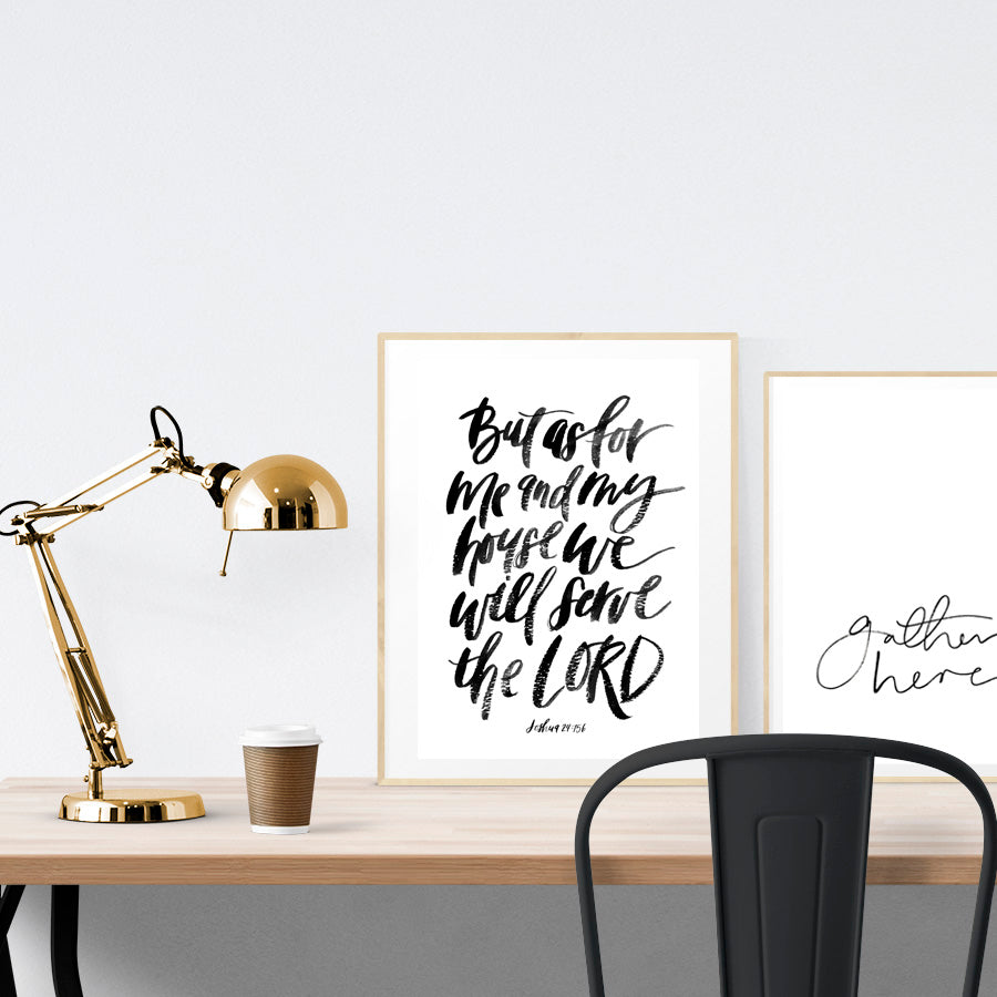 We Will Serve The Lord {Poster} - Posters by Salt Stains Shop, The Commandment Co , Singapore Christian gifts shop