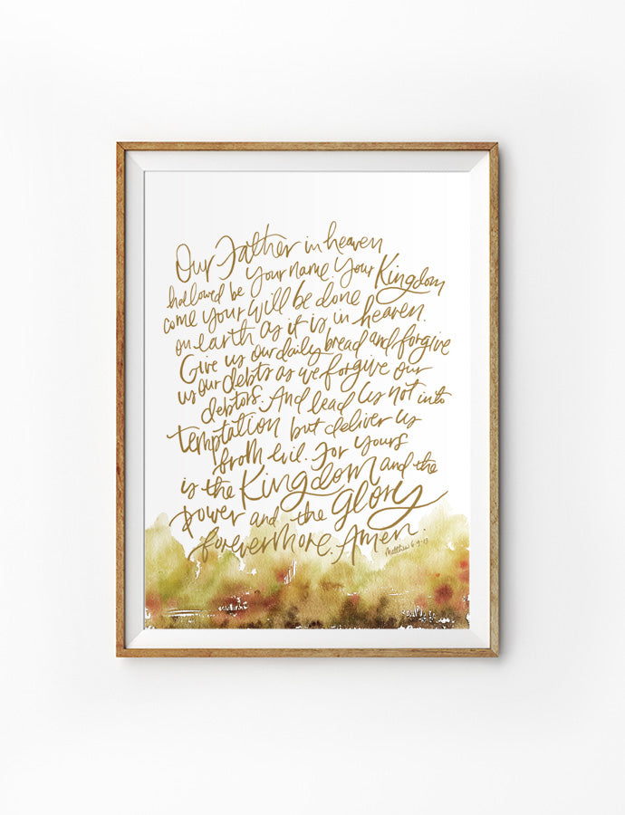 The Lord's Prayer V02 {Poster} - Posters by Salt Stains Shop, The Commandment Co , Singapore Christian gifts shop
