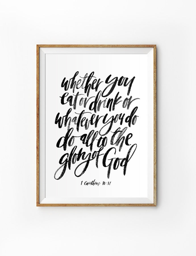 Glory Of God {Poster} - Posters by Salt Stains Shop, The Commandment Co , Singapore Christian gifts shop