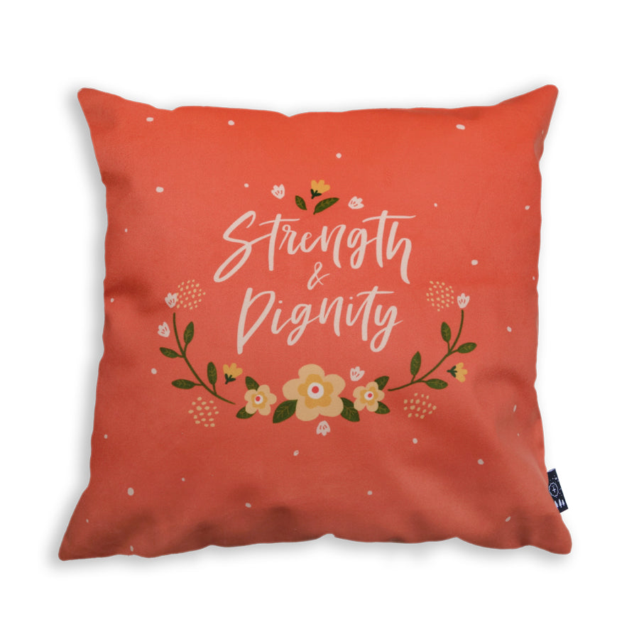 She is Clothed with Strength and Dignity {Cushion Cover} - Cushion Covers by The Commandment Co, The Commandment Co , Singapore Christian gifts shop